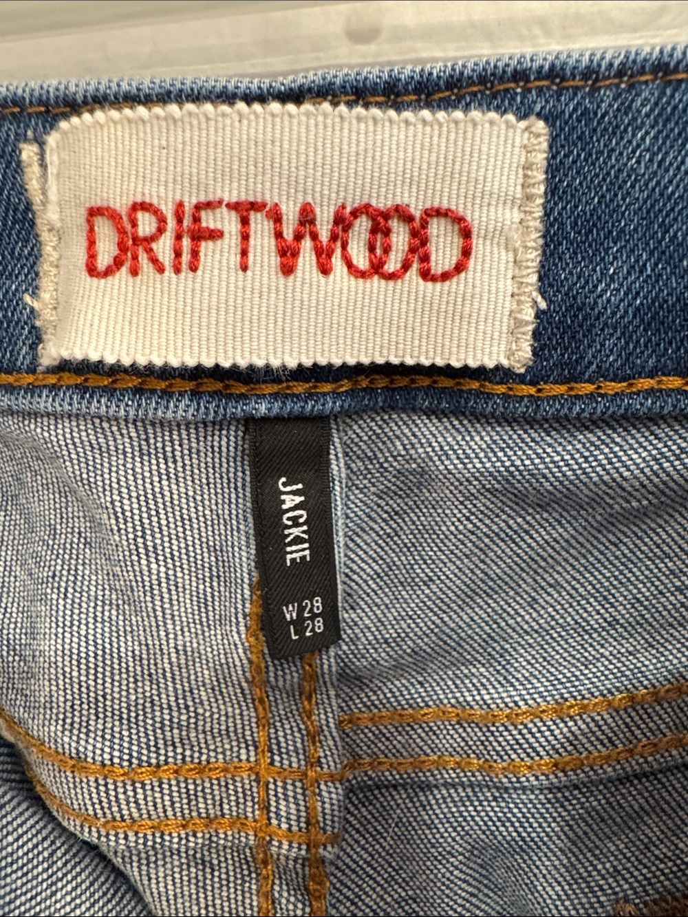 Driftwood Jackie skinny, stretchy floral embroidered frayed hem jeans Size 28 - Picture 5 of 14